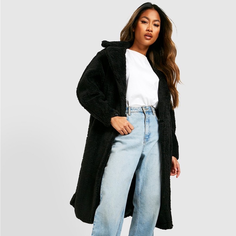 boohoo Teddy long coat